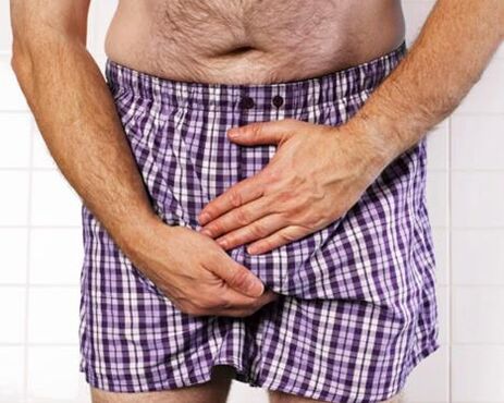 The exacerbation of prostitis in men is manifested by pain in the scrotum and perineum